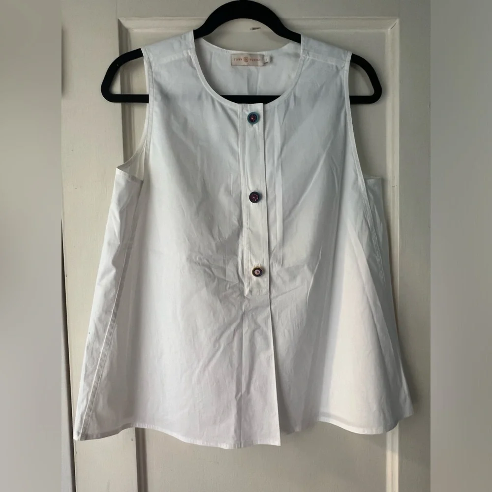 Tory Burch Crisp Cotton Poplin Tunic 4 - Picture 10 of 11